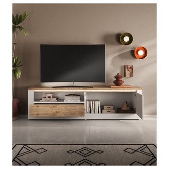 TV komoda ISCHIA 3 dub cadiz/bílá, šířka 207 cm 4
