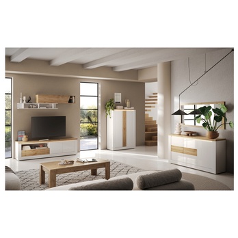 TV komoda ISCHIA 3 dub cadiz/bílá, šířka 207 cm 5