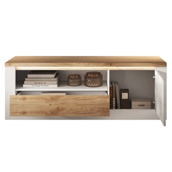 TV komoda ISCHIA 4 dub cadiz/bílá, šířka 160 cm 2
