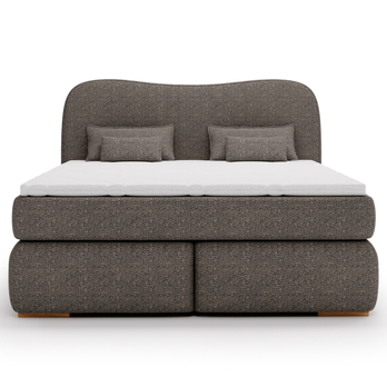 Postel boxspring ISLA COMFORT tmavě hnědá, 140x200 cm 3