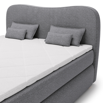 Postel boxspring ISLA COMFORT šedá, 140x200 cm 6