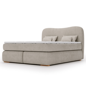 Postel boxspring ISLA COMFORT světle hnědá, 160x200 cm 4