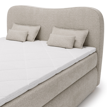 Postel boxspring ISLA COMFORT světle hnědá, 160x200 cm 6