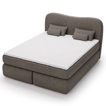 Postel boxspring ISLA COMFORT tmavě hnědá, 160x200 cm 2