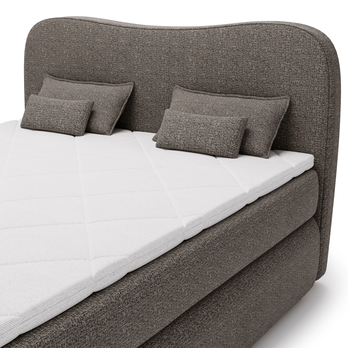 Postel boxspring ISLA COMFORT tmavě hnědá, 160x200 cm 6