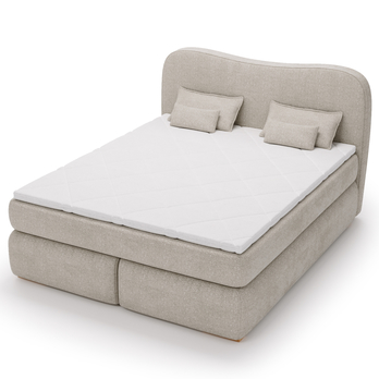 Postel boxspring ISLA COMFORT světle hnědá, 180x200 cm 2