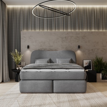 Postel boxspring ISLA COMFORT šedá, 180x200 cm 1