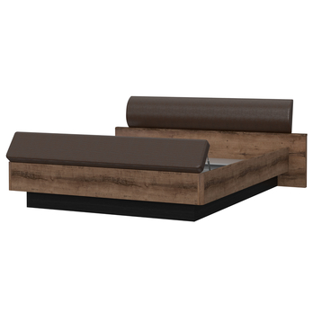 Postel s lavicí JACKY ušlechtilý dub/černý dub, 180x200 cm 2