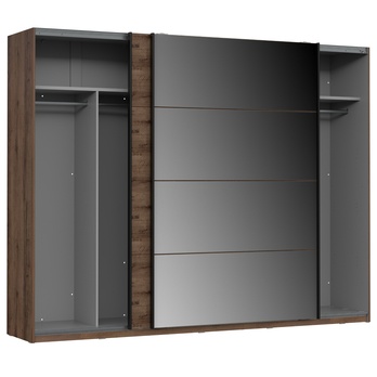 Šatní skříň JACKY ušlechtilý dub/černý dub 2