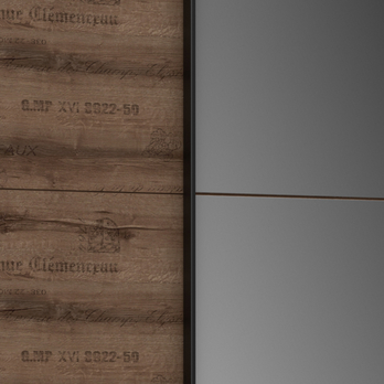 Šatní skříň JACKY ušlechtilý dub/černý dub 6