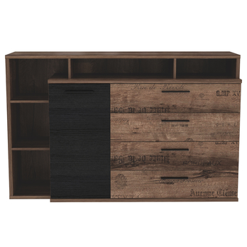 Komoda JACKY ušlechtilý dub/černý dub 3