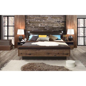 Postel s lavicí JACKY ušlechtilý dub/černý dub, 180x200 cm 5