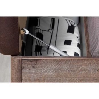 Postel s lavicí JACKY ušlechtilý dub/černý dub, 180x200 cm 7