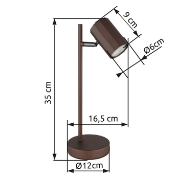 Stolní lampa JAMES I bronz 3