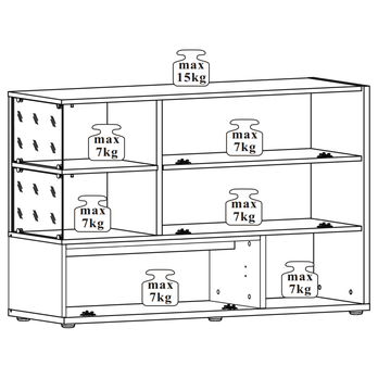 Komoda JAMIL dub wellington/perlově šedá 9