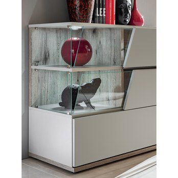 Komoda JAMIL dub wellington/perlově šedá 8