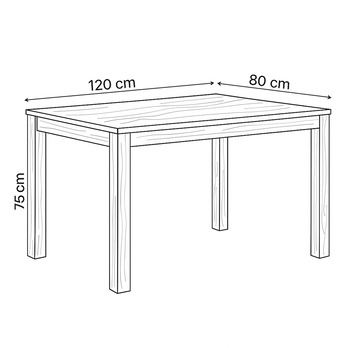 Jídelní stůl JAPAN dub/přírodní, šířka 120 cm 8