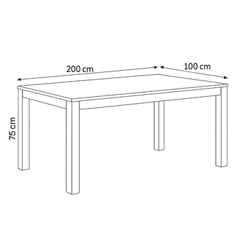 Jídelní stůl JAPAN dub/přírodní, šířka 200 cm 8