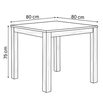Jídelní stůl JAPAN dub/přírodní, šířka 80 cm 7
