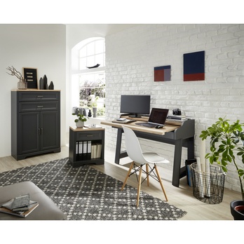 Komoda JASMIN 3 grafit/dub artisan 5