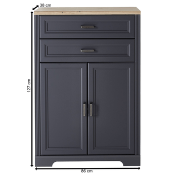 Komoda JASMIN 3 grafit/dub artisan 8