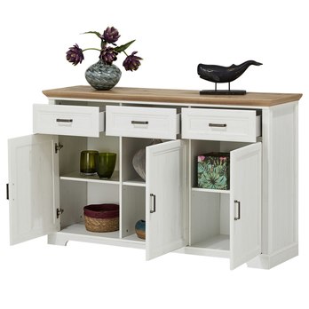 Komoda JASMIN 5 pinie světlá/dub artisan 5