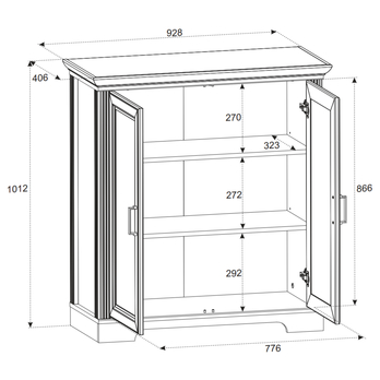 Komoda JASMIN GH 23 grafit/dub artisan 4