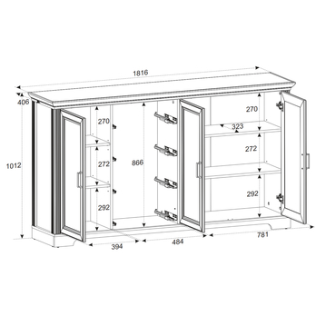 Komoda JASMIN GH 26 pinie/dub artisan 4