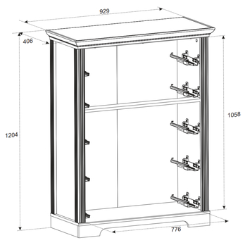 Komoda JASMIN GH 27 pinie/dub artisan 4