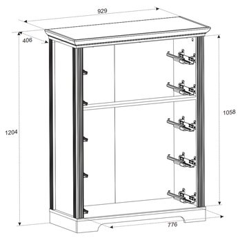 Komoda JASMIN GH 27 grafit/dub artisan 4