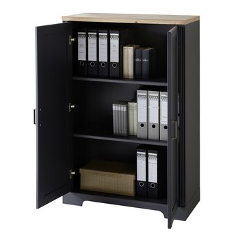 Skříň do pracovny JASMIN II grafit/dub artisan 1