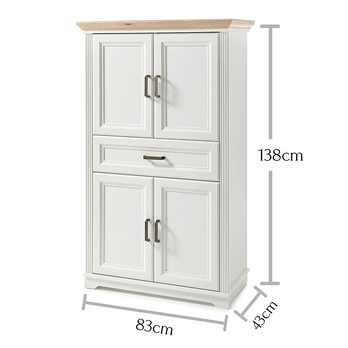 Koupelnová skříňka  JASMIN II pinie světlá/dub artisan, šířka 83 cm 4