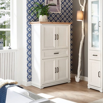 Koupelnová skříňka  JASMIN II pinie světlá/dub artisan, šířka 83 cm 3