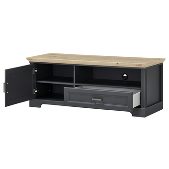 TV komoda JASMIN grafit/dub artisan, šířka 143 cm 1