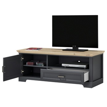 TV komoda JASMIN grafit/dub artisan, šířka 143 cm 4