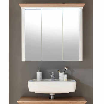 Zrcadlová škříňka JASMIN pinie světlá/dub artisan, šířka 83 cm 3