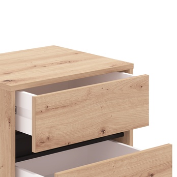Noční stolek JASMINDA dub artisan/černá, 2 zásuvky 5