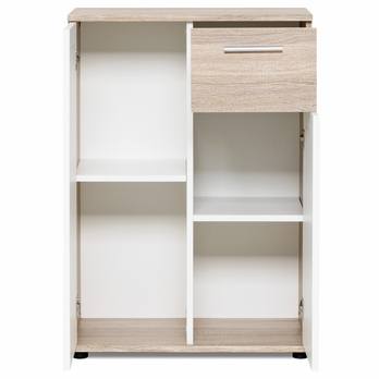 Komoda JAYLA 1 dub sonoma/bílá 3