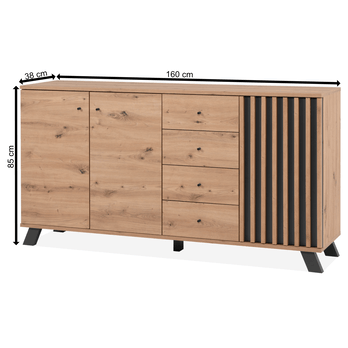 Komoda JAYSON 51C dub artisan/antracitová 12