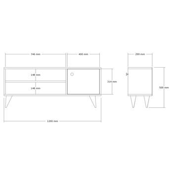 TV komoda JENA borovice atlantic 5