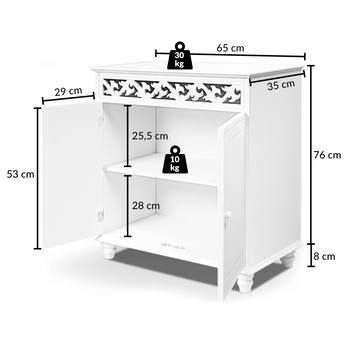 Komoda JERSEY bílá 4