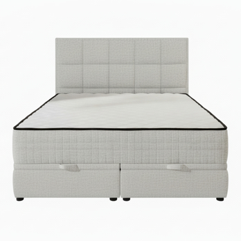 Postel s matrací JIMENEZ šedobéžová, 180x200 cm 3