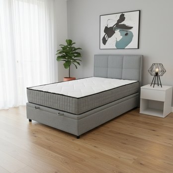 Postel s matrací JIMENEZ šedá, 120x200 cm 1
