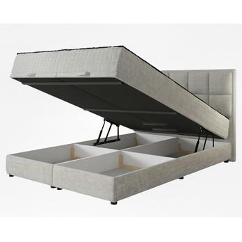 Postel s matrací JIMENEZ šedobéžová, 180x200 cm 2