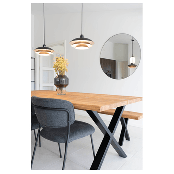 Zrcadlo JIRSIY BLACK černá, průměr 100 cm 1