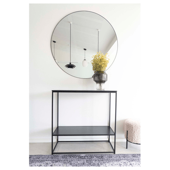 Zrcadlo JIRSIY BLACK černá, průměr 100 cm 2