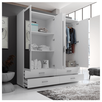 Šatní skříň JOANN bílá 2