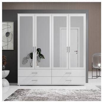 Šatní skříň JOANN bílá 3