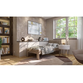 Postel JOHANA I buk/šedá, 100x200 cm 1