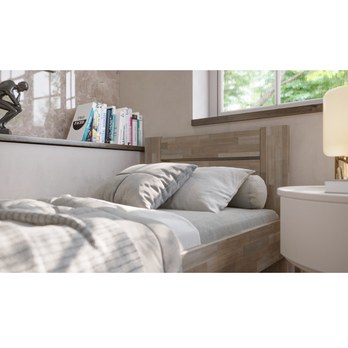 Postel JOHANA I buk/šedá, 100x200 cm 3